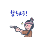 LOCO DD インディアン少女（個別スタンプ：33）