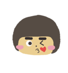 Thick eyebrows girl（個別スタンプ：4）