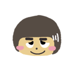 Thick eyebrows girl（個別スタンプ：5）