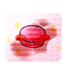 Lovely Macaron Apple（個別スタンプ：1）