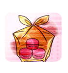 Lovely Macaron Apple（個別スタンプ：33）