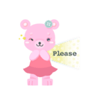 毎日使える！可愛いピンクのくま「Susie」（個別スタンプ：7）