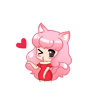A Pink Hair Lady Yoyo Animation（個別スタンプ：4）