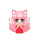 A Pink Hair Lady Yoyo Animation（個別スタンプ：6）