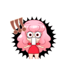 A Pink Hair Lady Yoyo Animation（個別スタンプ：8）