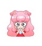A Pink Hair Lady Yoyo Animation（個別スタンプ：9）