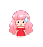 A Pink Hair Lady Yoyo Animation（個別スタンプ：10）