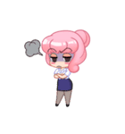 A Pink Hair Lady Yoyo Animation（個別スタンプ：11）