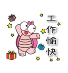 Pink Turtle : Wish you happy forever**（個別スタンプ：4）