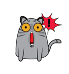 I am cat white and I am cat gray（個別スタンプ：9）