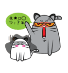 I am cat white and I am cat gray（個別スタンプ：13）