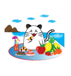 I am cat white and I am cat gray（個別スタンプ：17）