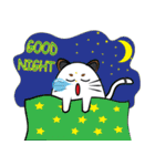 I am cat white and I am cat gray（個別スタンプ：18）