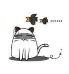 I am cat white and I am cat gray（個別スタンプ：20）