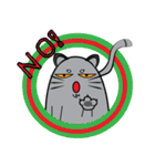 I am cat white and I am cat gray（個別スタンプ：27）
