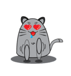 I am cat white and I am cat gray（個別スタンプ：30）