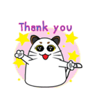 I am cat white and I am cat gray（個別スタンプ：36）