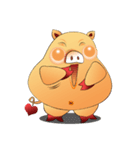 Fat pig MOO MOO（個別スタンプ：12）