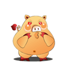 Fat pig MOO MOO（個別スタンプ：24）