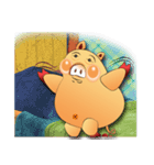 Fat pig MOO MOO（個別スタンプ：31）