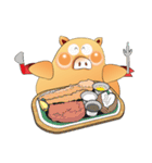 Fat pig MOO MOO（個別スタンプ：33）