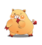 Fat pig MOO MOO（個別スタンプ：37）