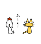 ネコ人間とトリ人間（個別スタンプ：8）