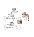 【あいこ】猫だらけの吹き出し（個別スタンプ：15）