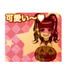 ラブリーハロウィンパンキースターんご（個別スタンプ：28）