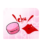 Lovely macaroon check（個別スタンプ：19）