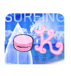 Lovely Macaron Surfing（個別スタンプ：6）