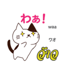 猫の日常会話 日本語タイ語（個別スタンプ：38）