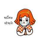 cuteorange girl（個別スタンプ：13）