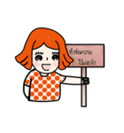 cuteorange girl（個別スタンプ：21）