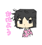 真顔で伝える女性と猫スタンプ（個別スタンプ：11）