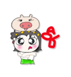 Hi！！ my name is Naomi..Love pig..（個別スタンプ：36）