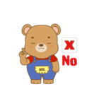 Sign Bear 1- American Sign Language Bear（個別スタンプ：14）