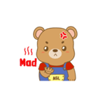 Sign Bear 1- American Sign Language Bear（個別スタンプ：18）