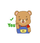 Sign Bear 1- American Sign Language Bear（個別スタンプ：24）