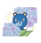 めんどくさがりなバイリンガルの青いくま（個別スタンプ：22）
