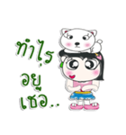 Miss. Yoko and dog...^^！（個別スタンプ：26）