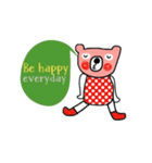 October Polka Bear, Happy and positive.（個別スタンプ：10）