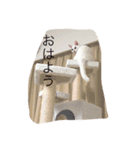 オッドアイ猫とヒョウモントカゲモドキ（個別スタンプ：9）