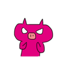 Cute Pink Pig Fun（個別スタンプ：2）