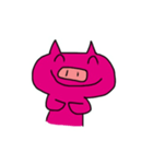 Cute Pink Pig Fun（個別スタンプ：4）