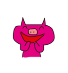 Cute Pink Pig Fun（個別スタンプ：7）