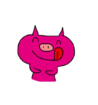 Cute Pink Pig Fun（個別スタンプ：12）