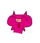 Cute Pink Pig Fun（個別スタンプ：24）