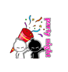 白と黒の日常会話（個別スタンプ：36）