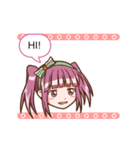 Animated Girl Emoticons For Daily Chat（個別スタンプ：1）